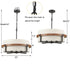 Rustic Drum Chandelier 4-Light Dining Room Chandelier